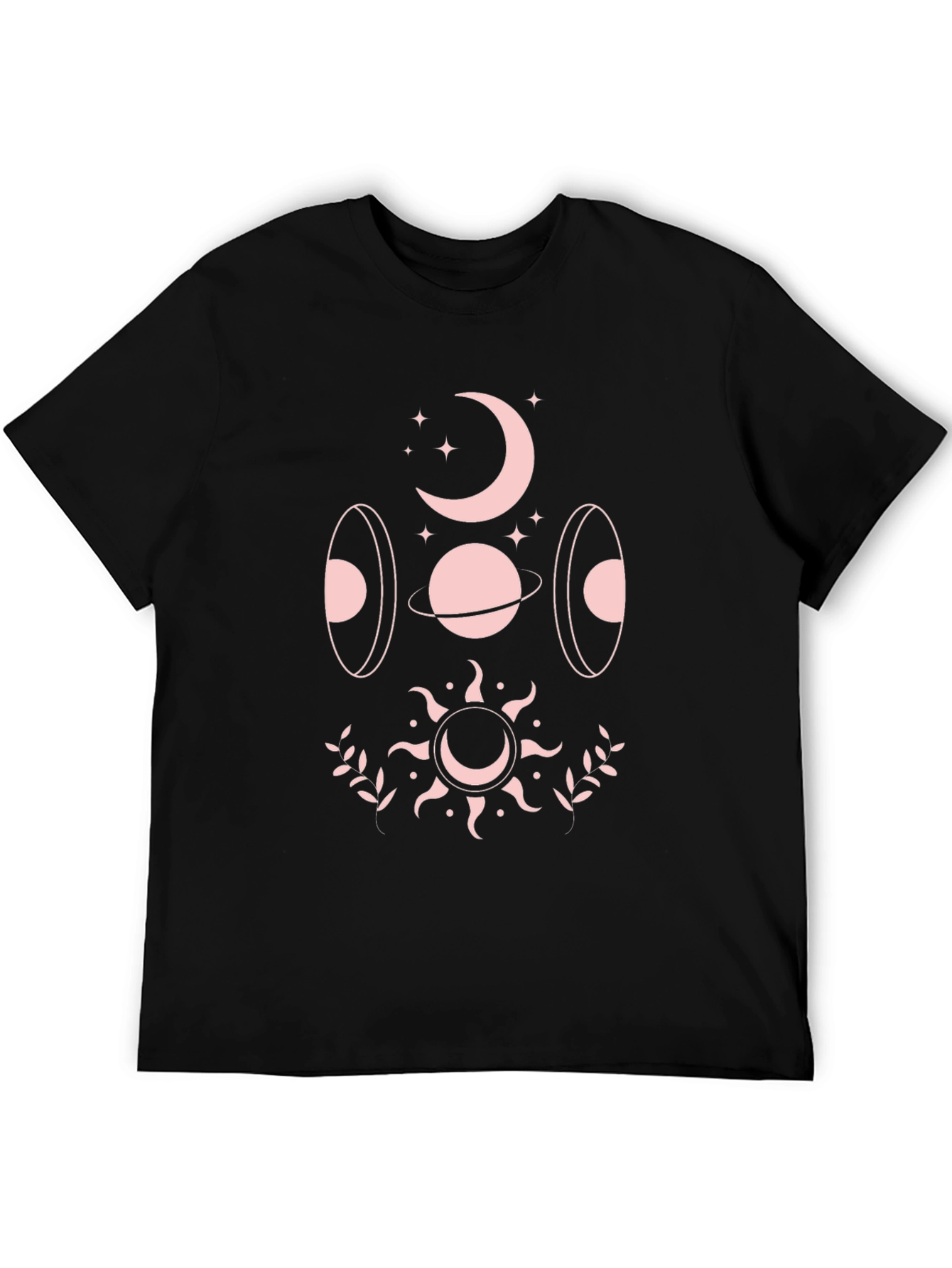 Celestial Graphic T-Shirt - Black Cotton Blend
