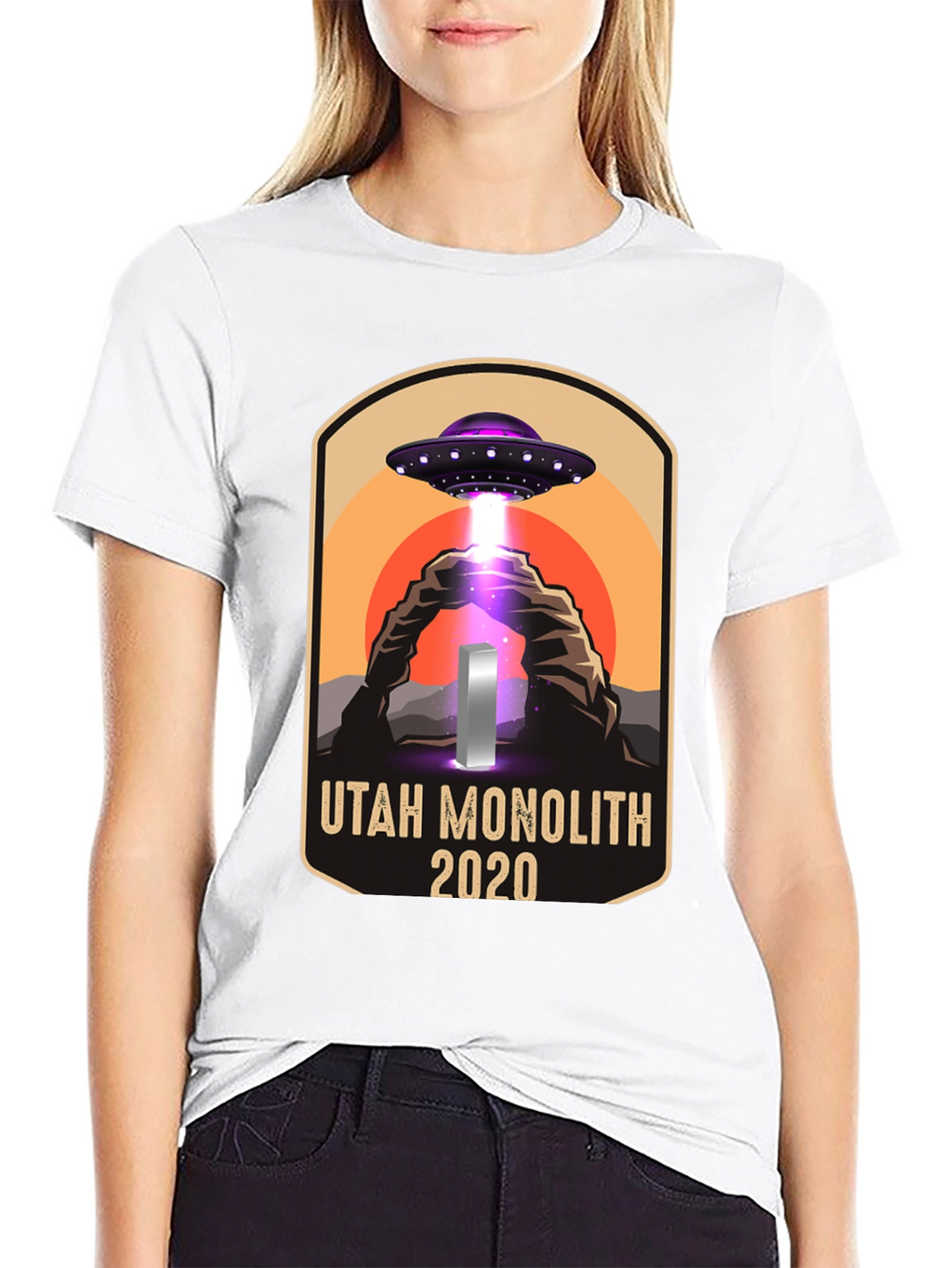 Utah Monolith 2020 UFO Graphic T-Shirt