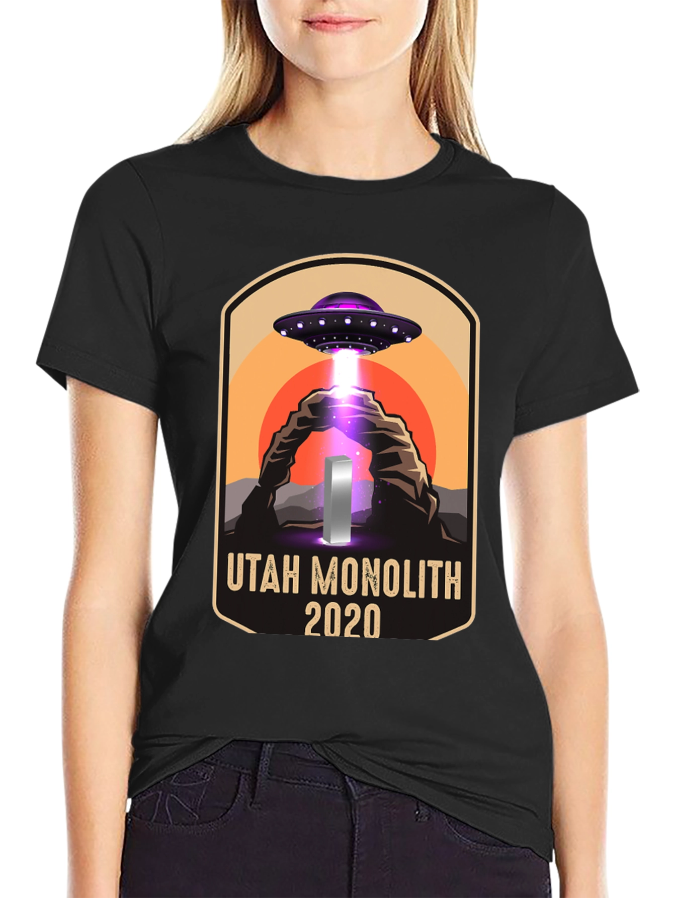 Utah Monolith 2020 UFO Graphic T-Shirt