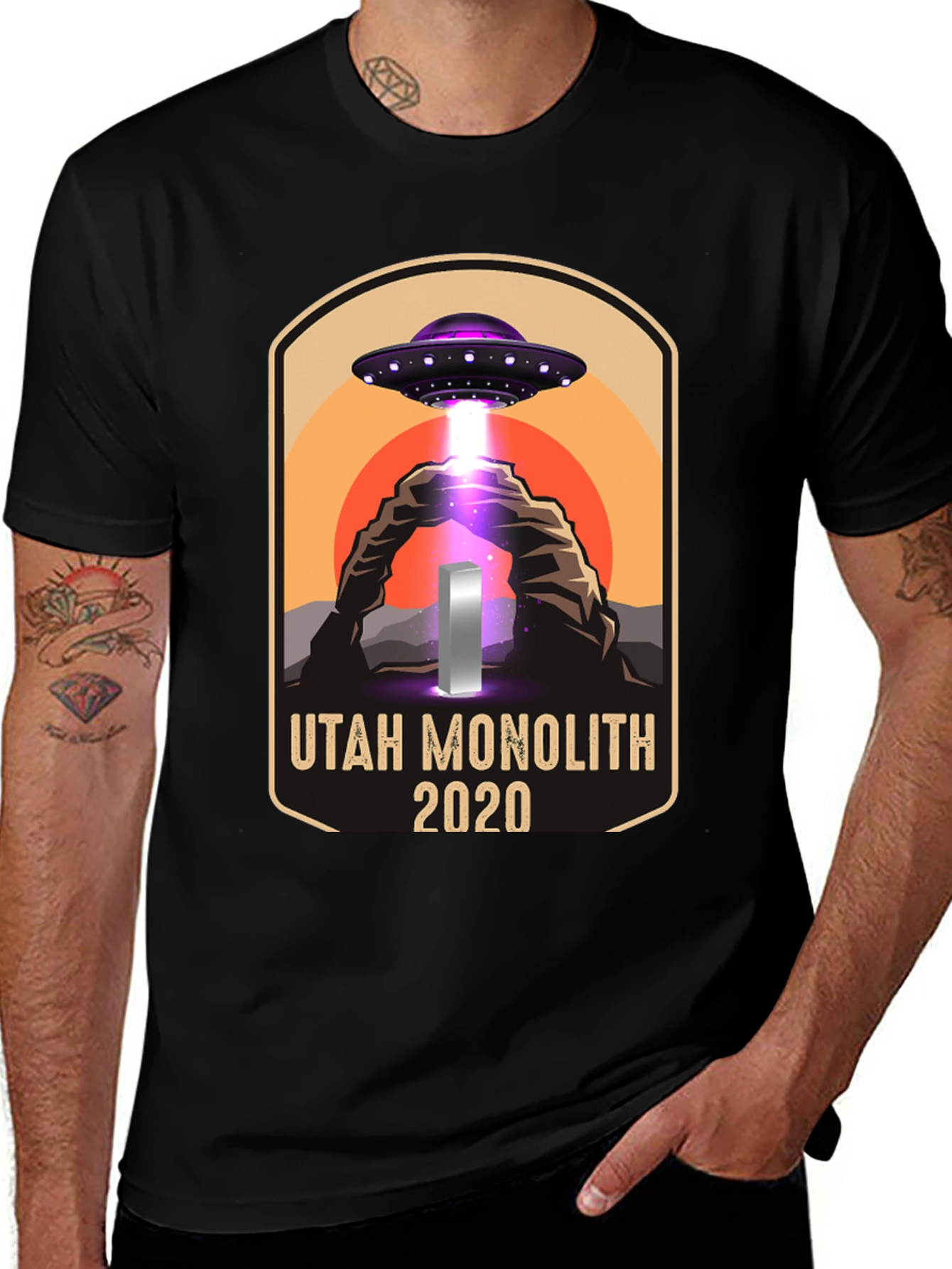 Utah Monolith 2020 UFO Graphic T-Shirt
