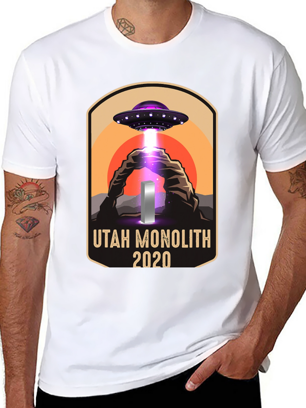 Utah Monolith 2020 UFO Graphic T-Shirt