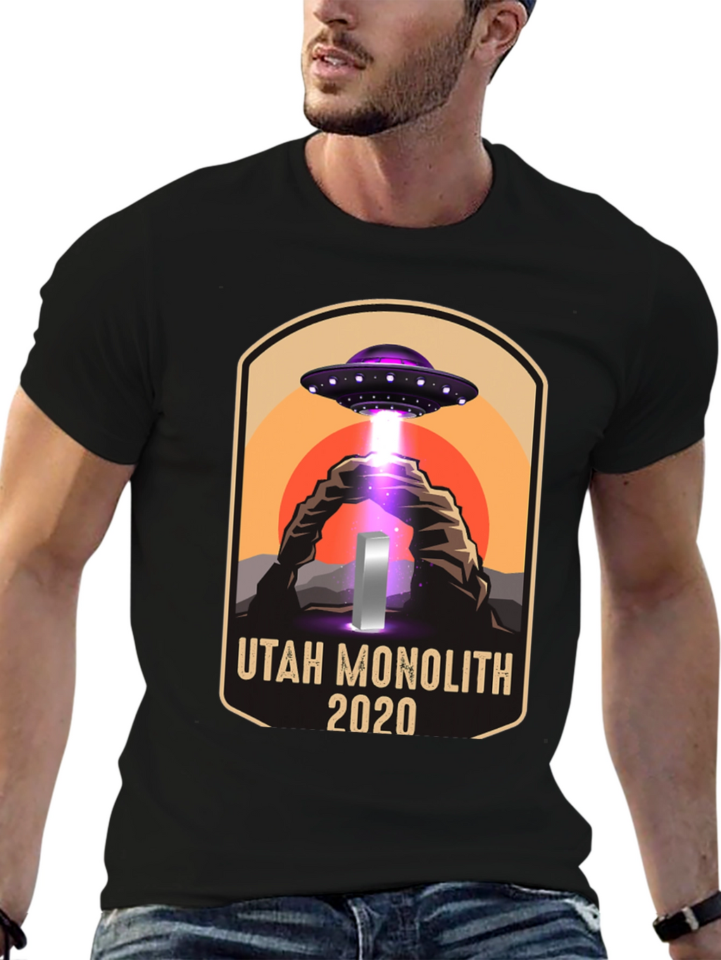 Utah Monolith 2020 UFO Graphic T-Shirt