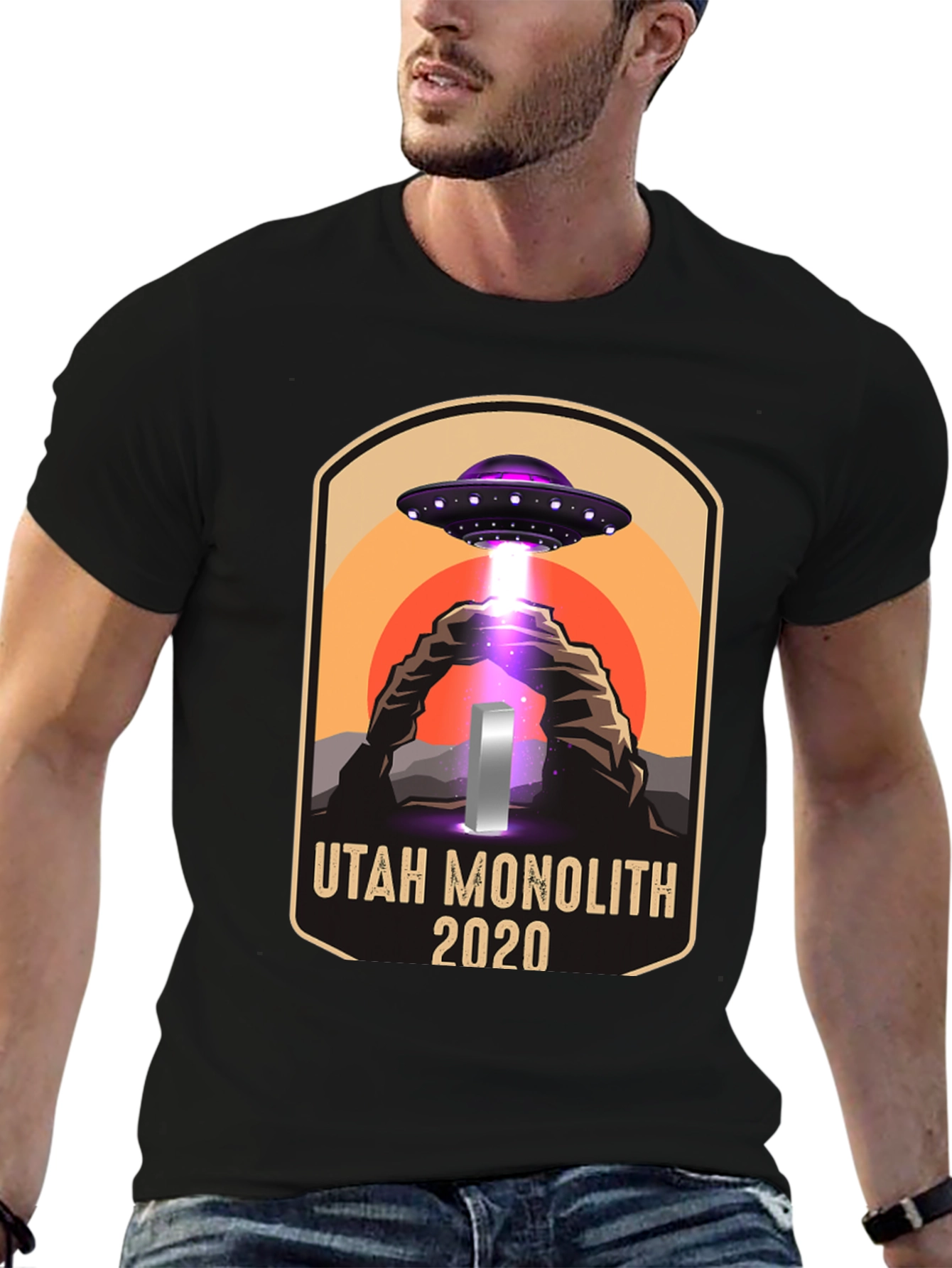 Utah Monolith 2020 UFO Graphic T-Shirt