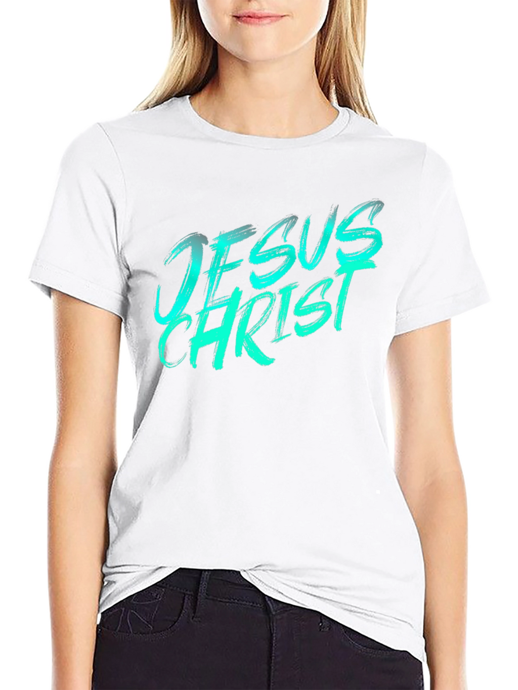 Jesus Christ Graphic Tee - Black Casual T-Shirt
