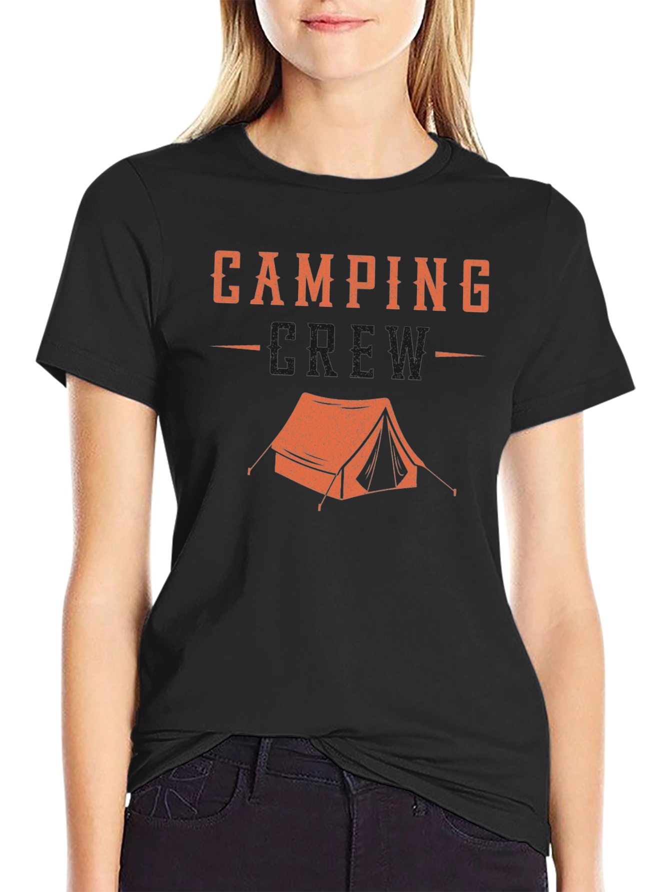 Camping Crew Black T-Shirt