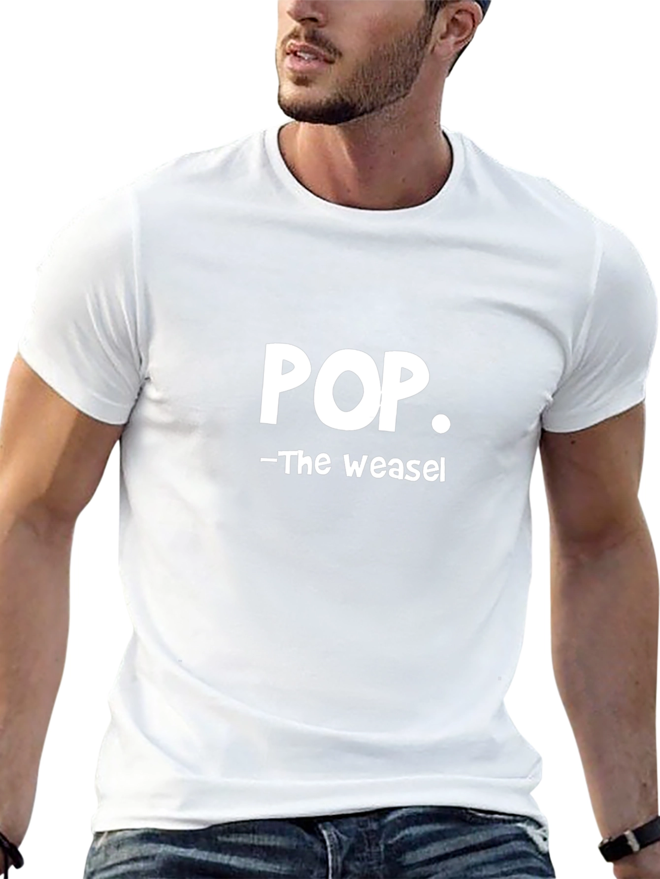 Pop. - The Weasel T-Shirt Funny Slogan Tee