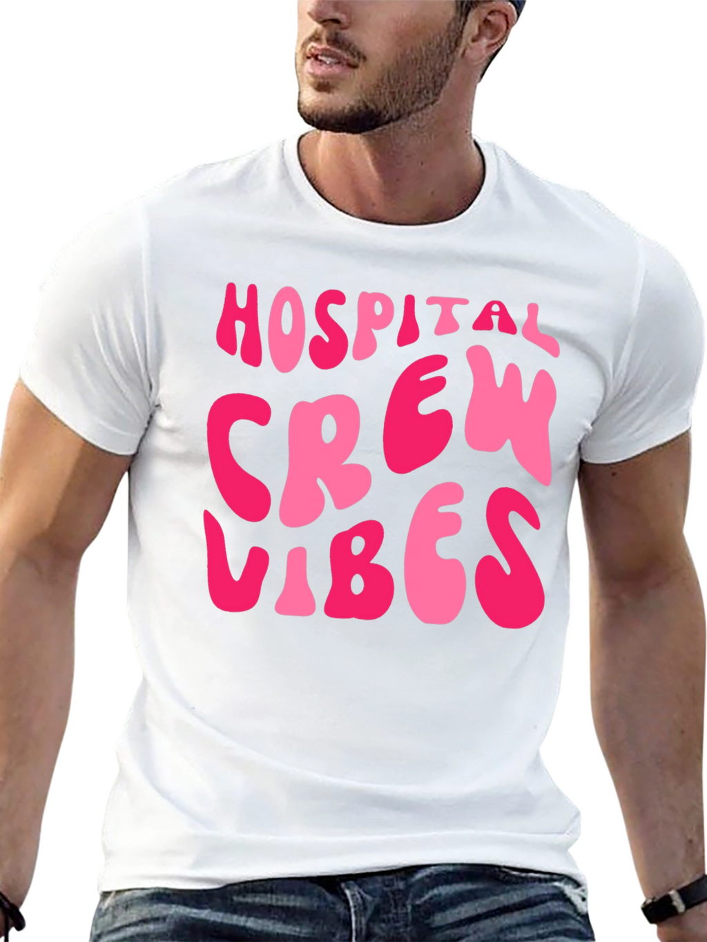Hospital Crew Vibes Black T-Shirt