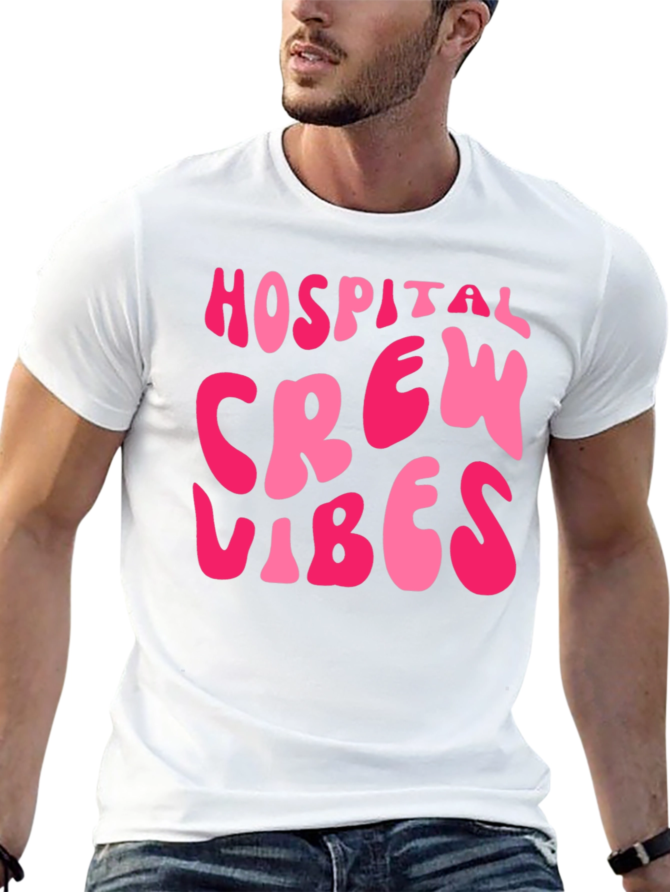 Hospital Crew Vibes Black T-Shirt