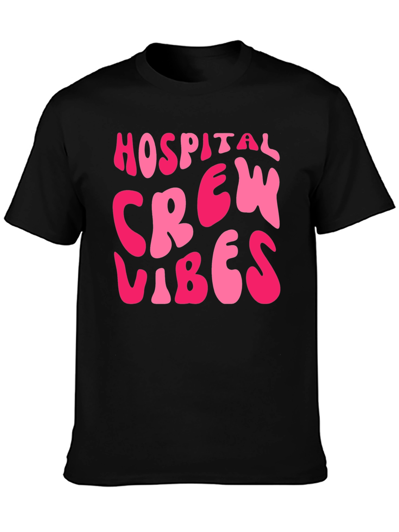 Hospital Crew Vibes Black T-Shirt