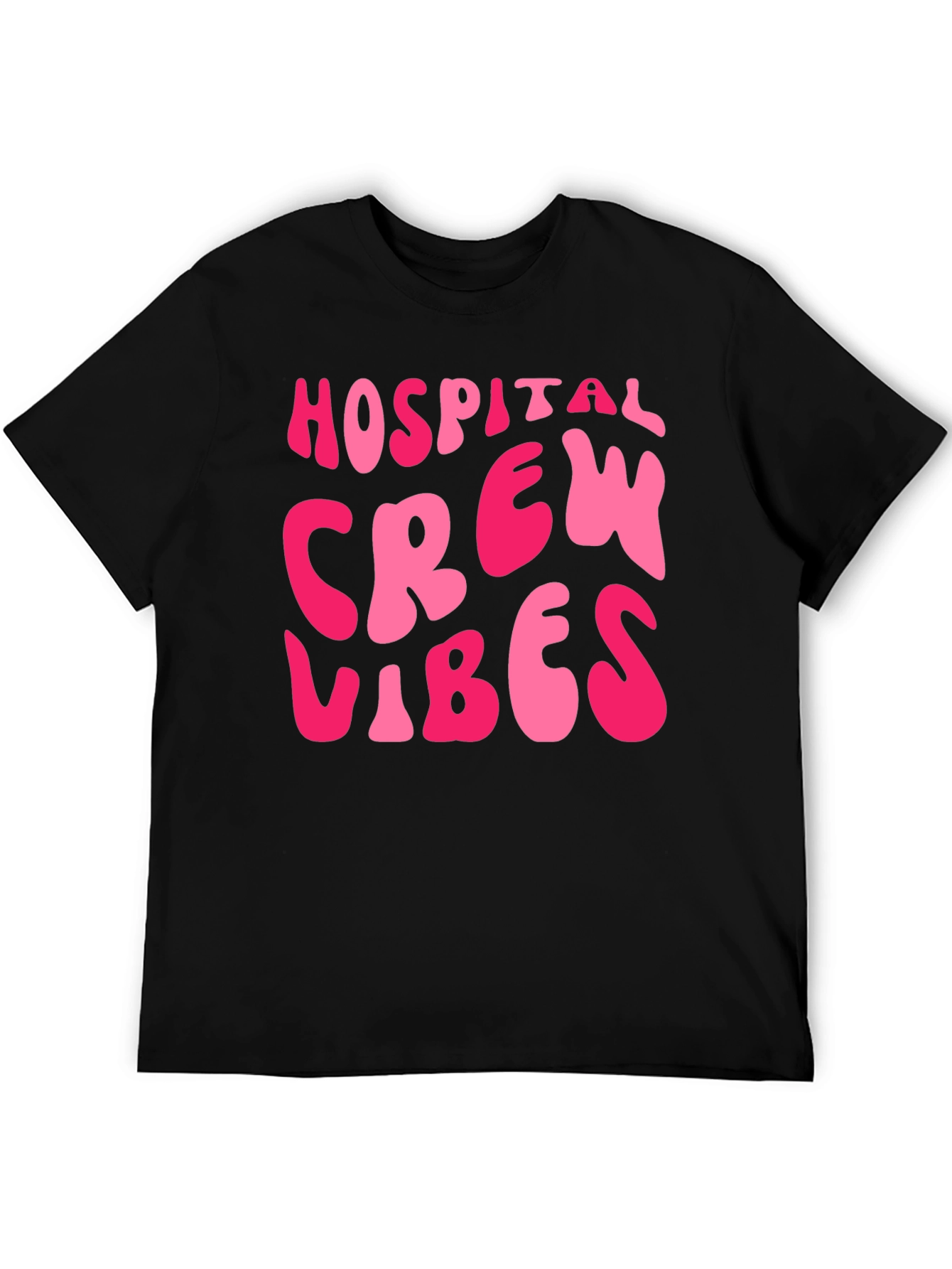 Hospital Crew Vibes Black T-Shirt