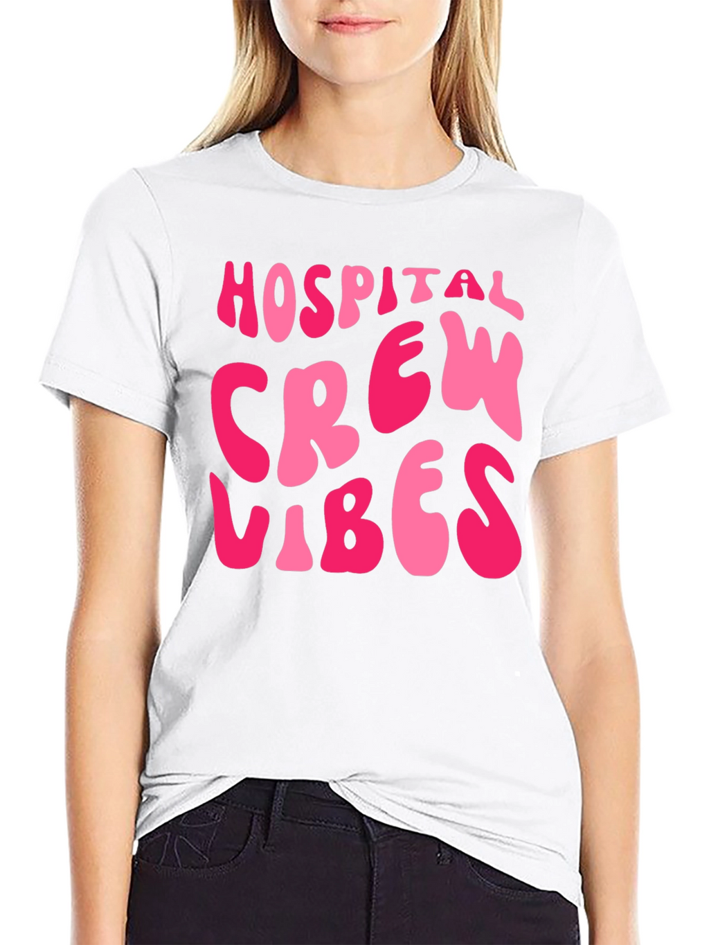 Hospital Crew Vibes Black T-Shirt