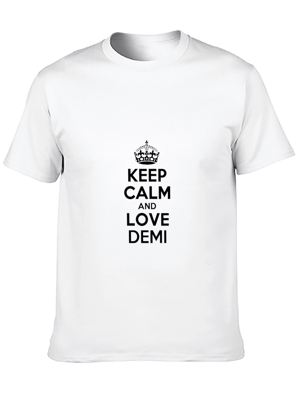 Keep Calm and Love Demi Black T-Shirt
