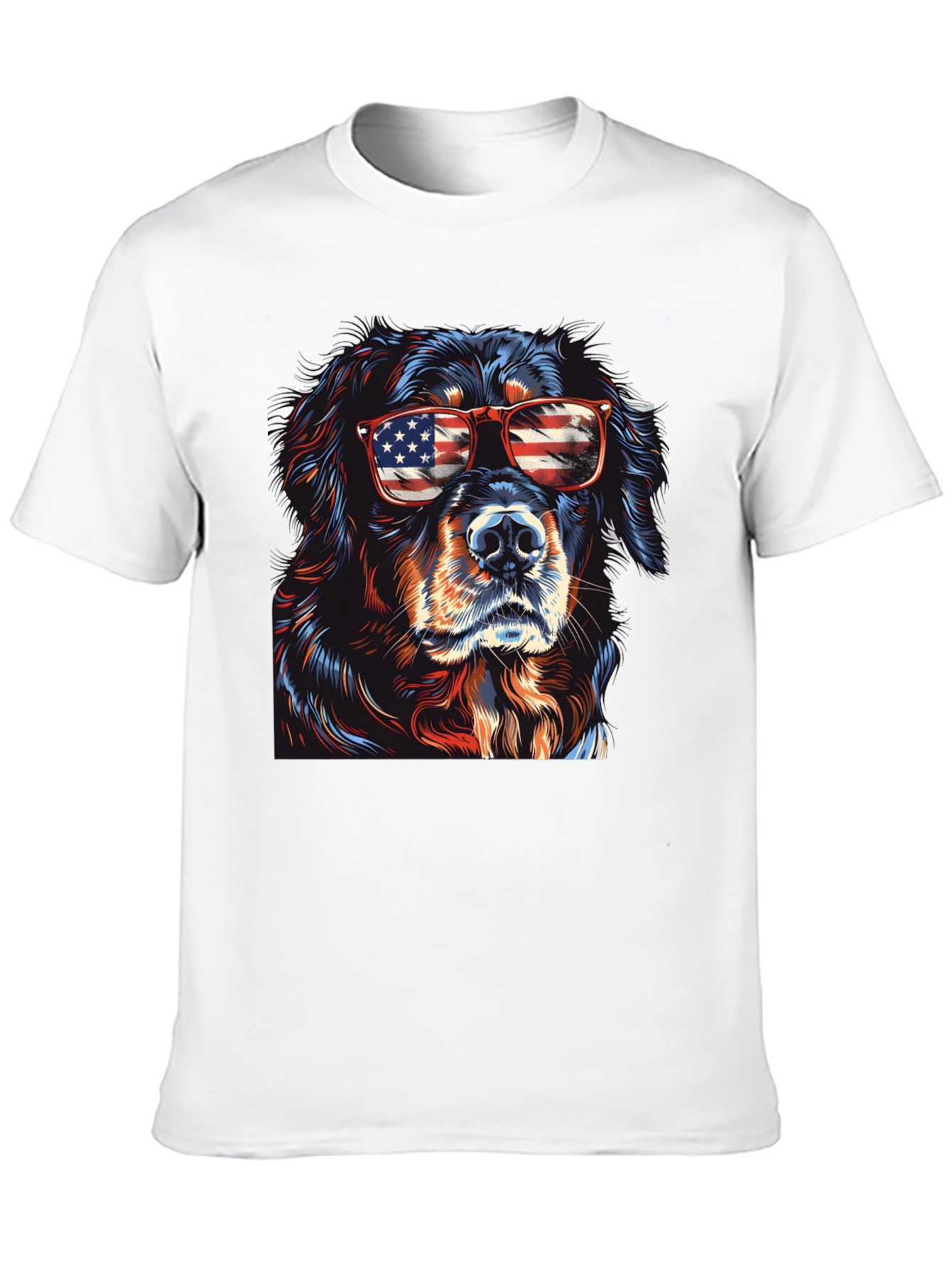 Patriotic Dog Sunglasses T-Shirt – USA Dog Lover Tee