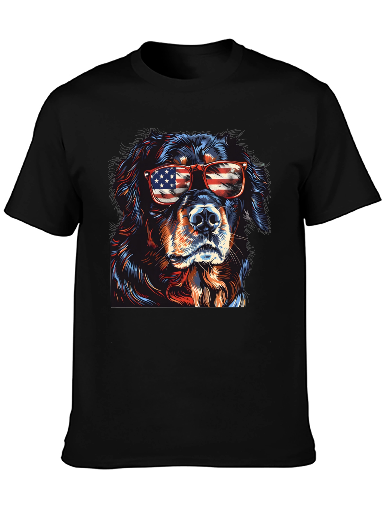 Patriotic Dog Sunglasses T-Shirt – USA Dog Lover Tee
