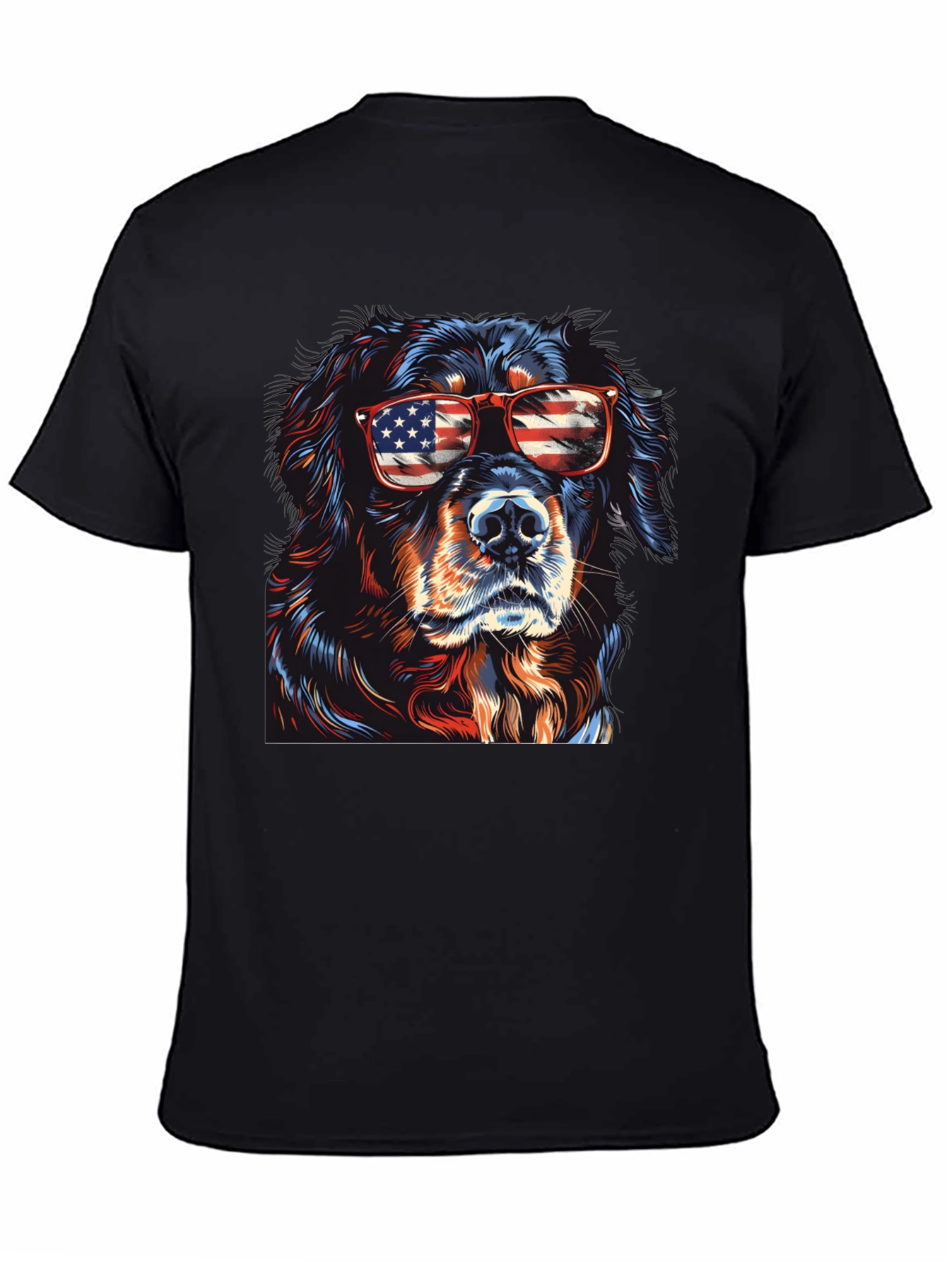 Patriotic Dog Sunglasses T-Shirt – USA Dog Lover Tee