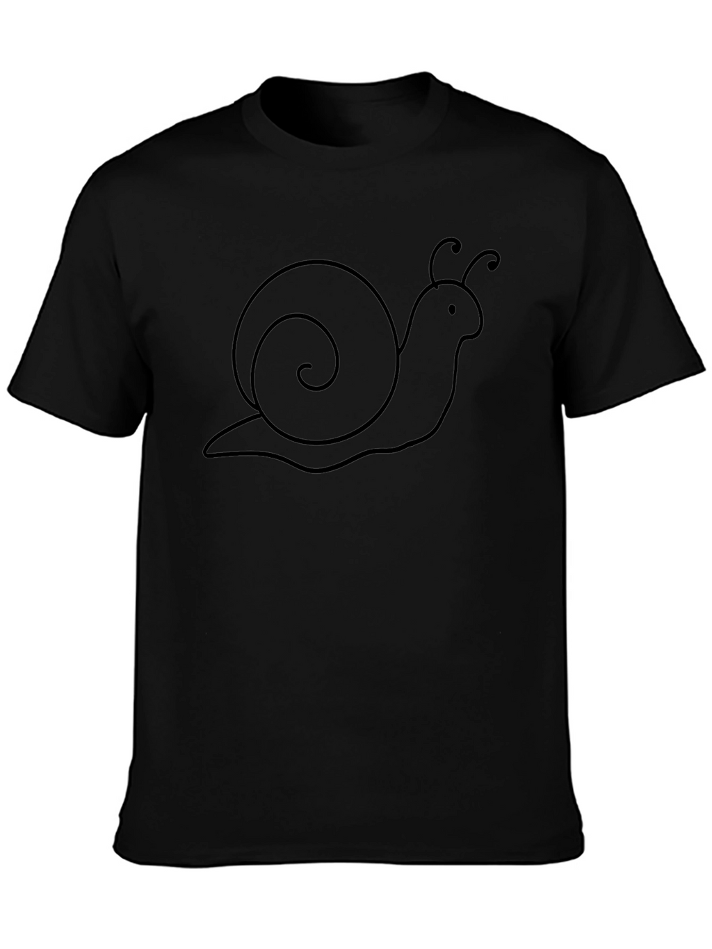 Snail Graphic Tee - Casual Black T-Shirt