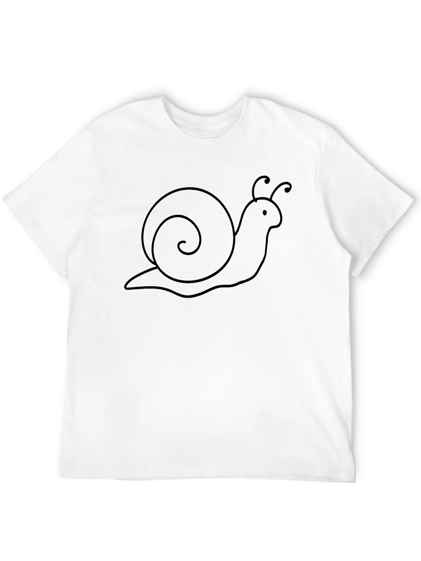 Snail Graphic Tee - Casual Black T-Shirt