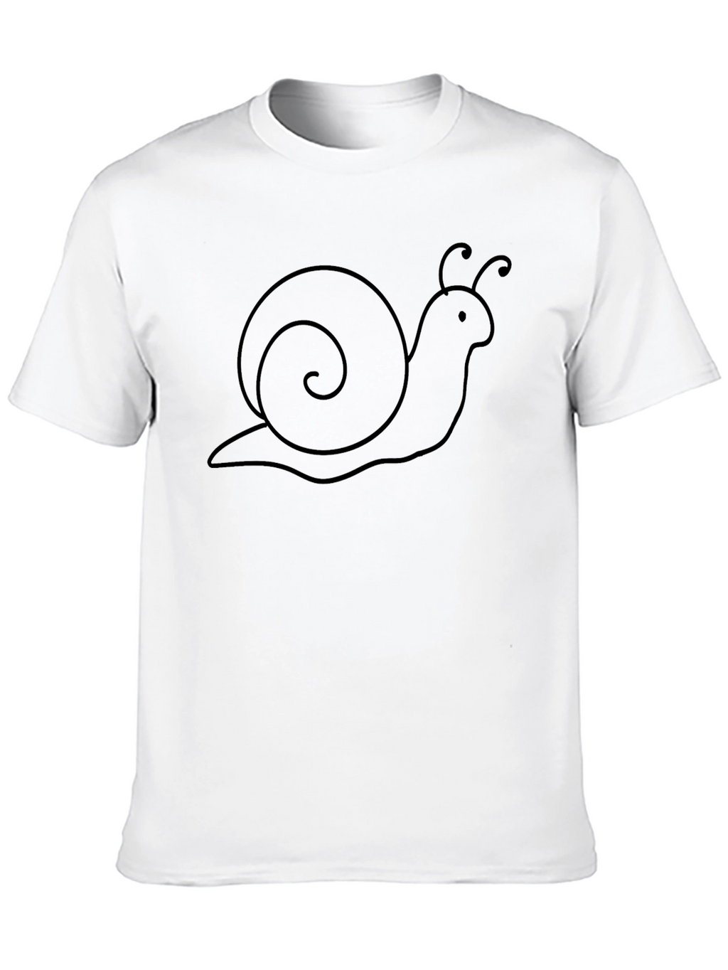 Snail Graphic Tee - Casual Black T-Shirt