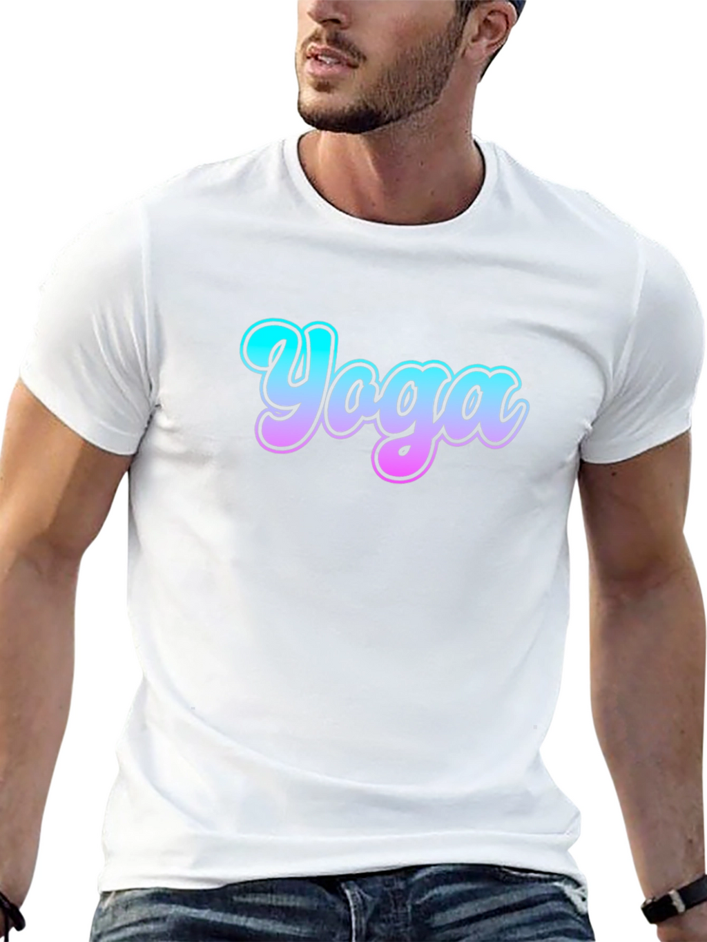 Yoga Gradient Graphic Tee - Casual Comfort