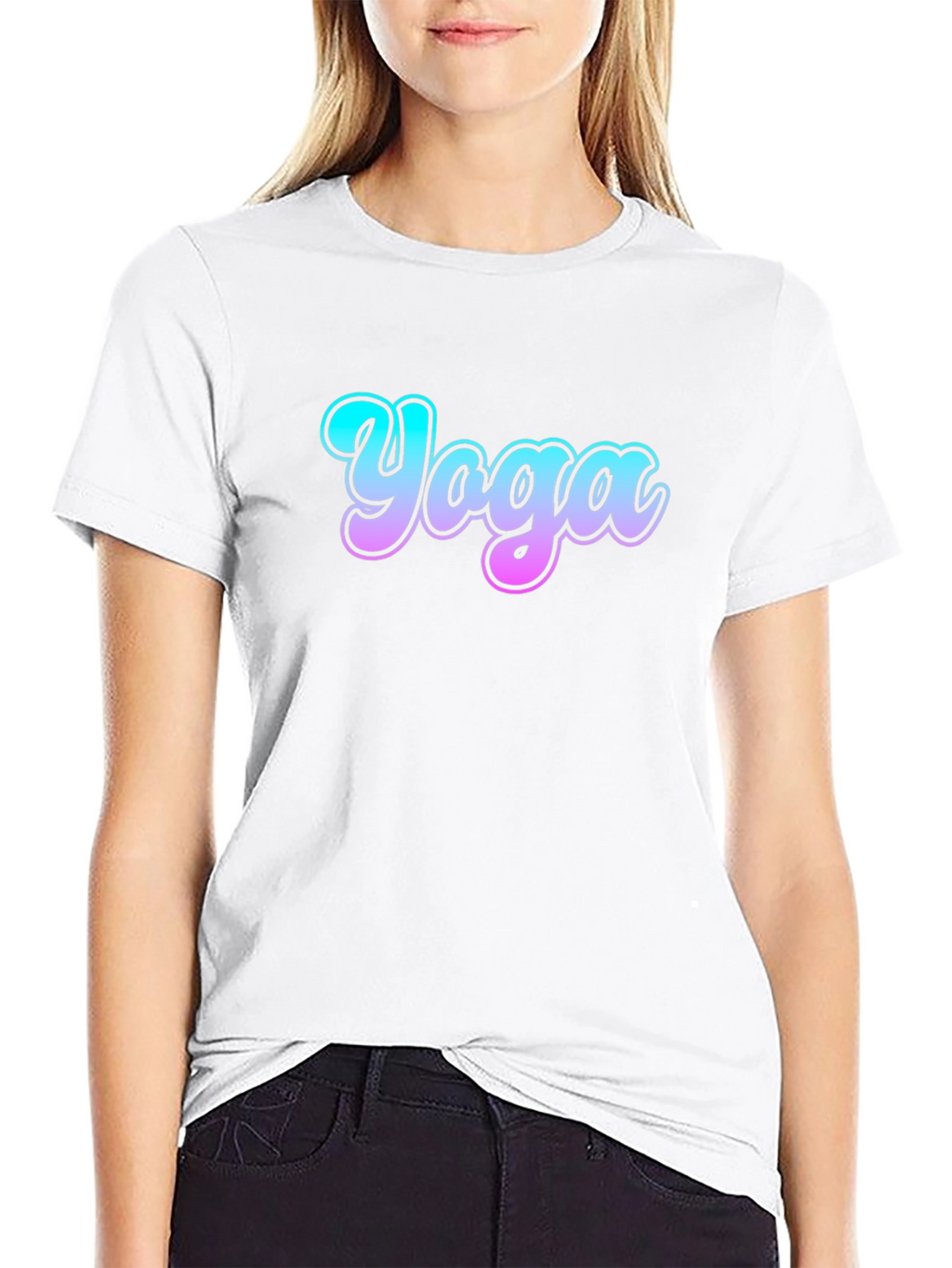Yoga Gradient Graphic Tee - Casual Comfort
