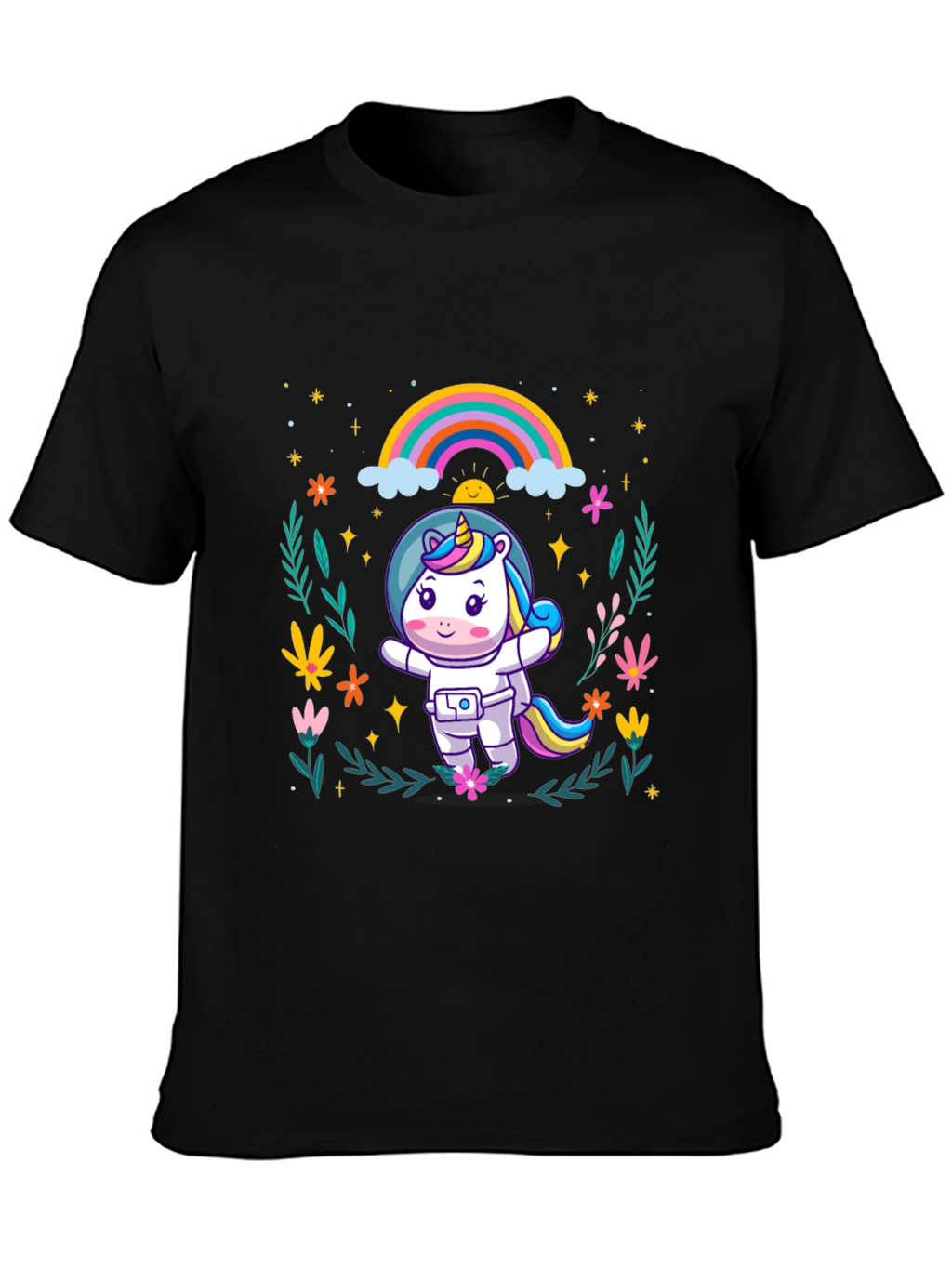 Unicorn Astronaut Graphic T-Shirt