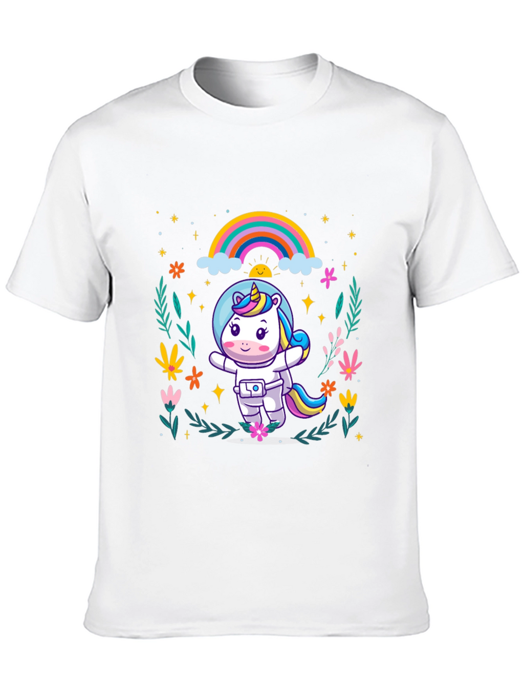 Unicorn Astronaut Graphic T-Shirt