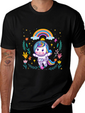 Unicorn Astronaut Graphic T-Shirt