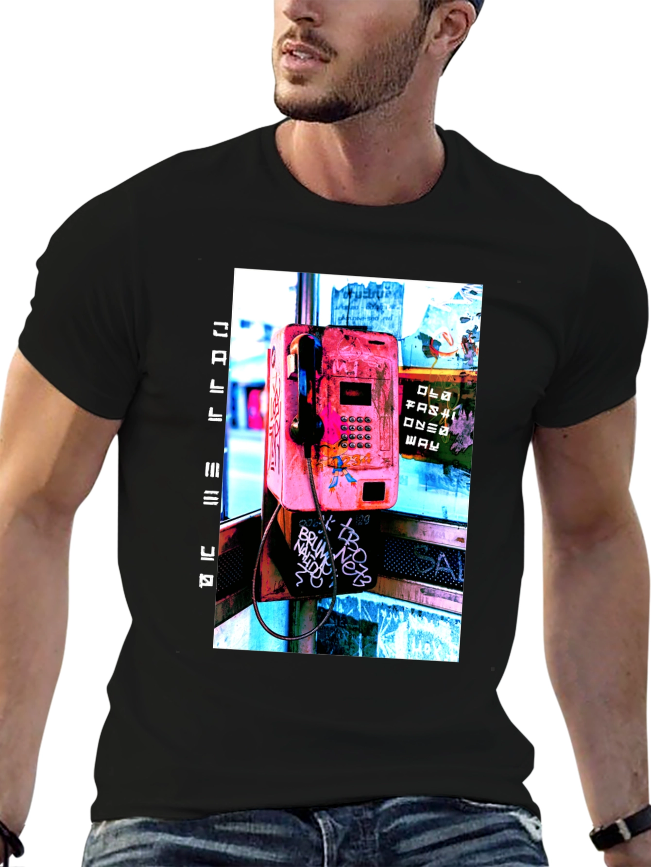 Retro Phone Booth Graphic Tee