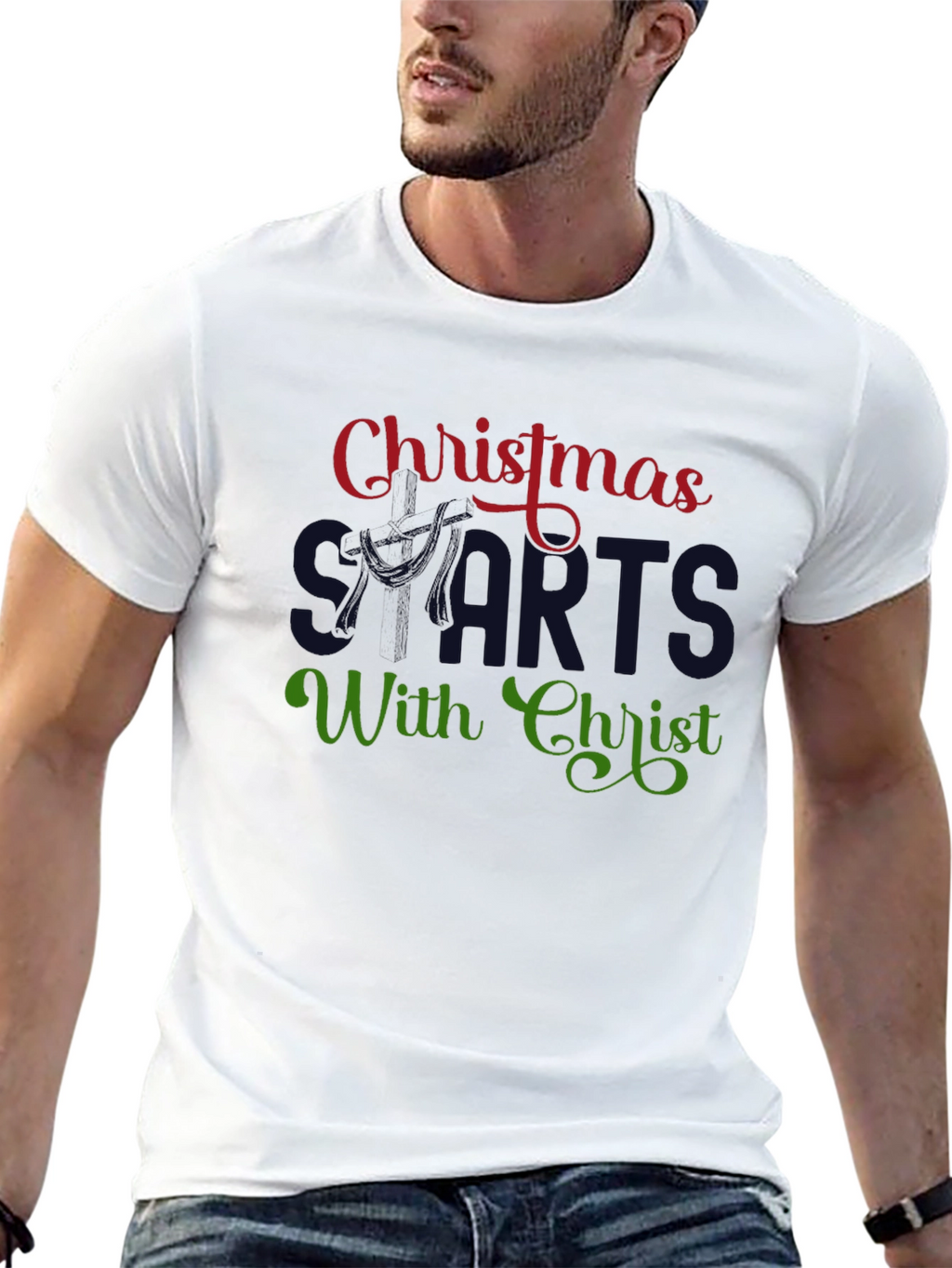 Christmas Starts With Christ Graphic T-Shirt