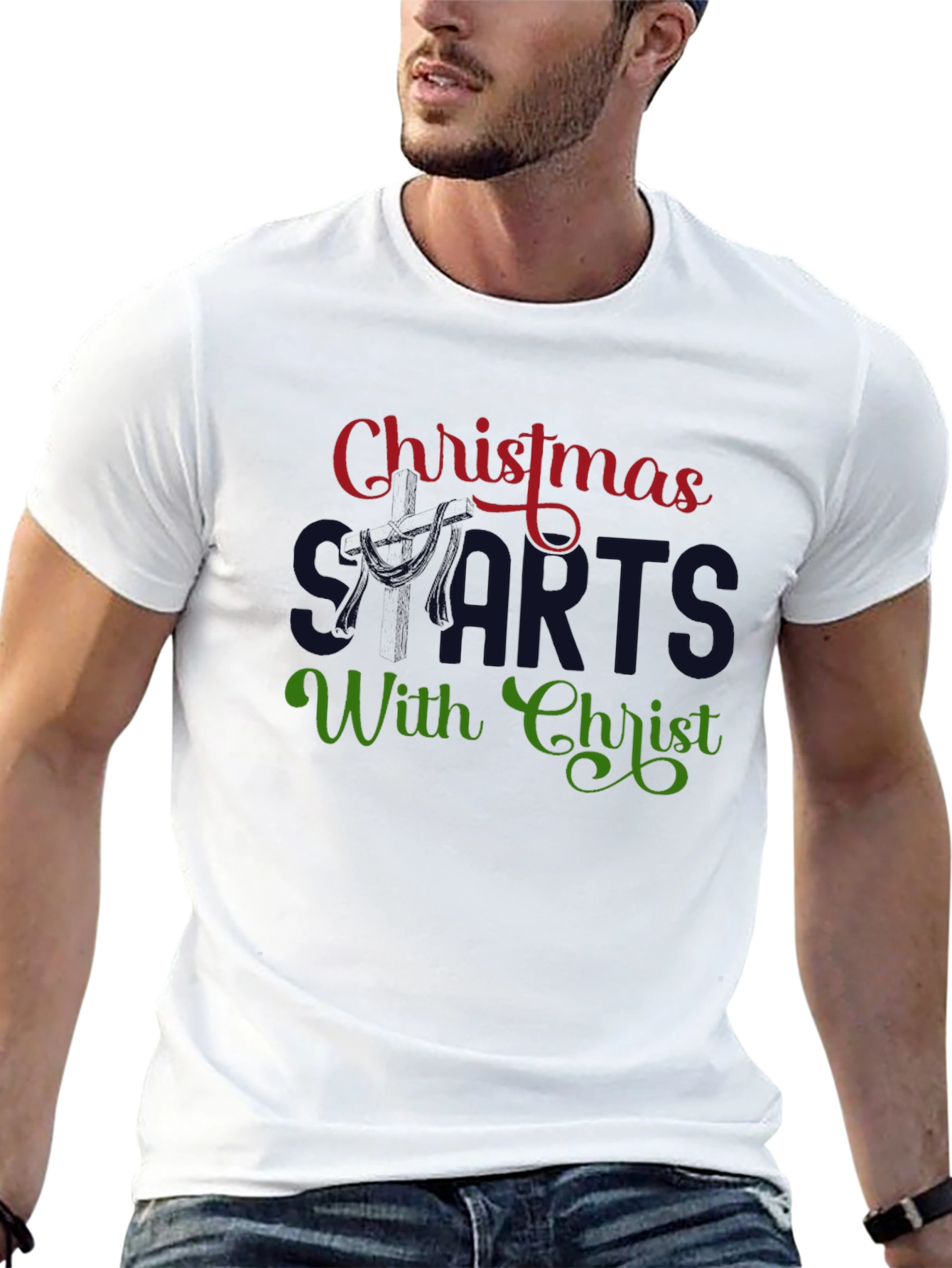 Christmas Starts With Christ Graphic T-Shirt