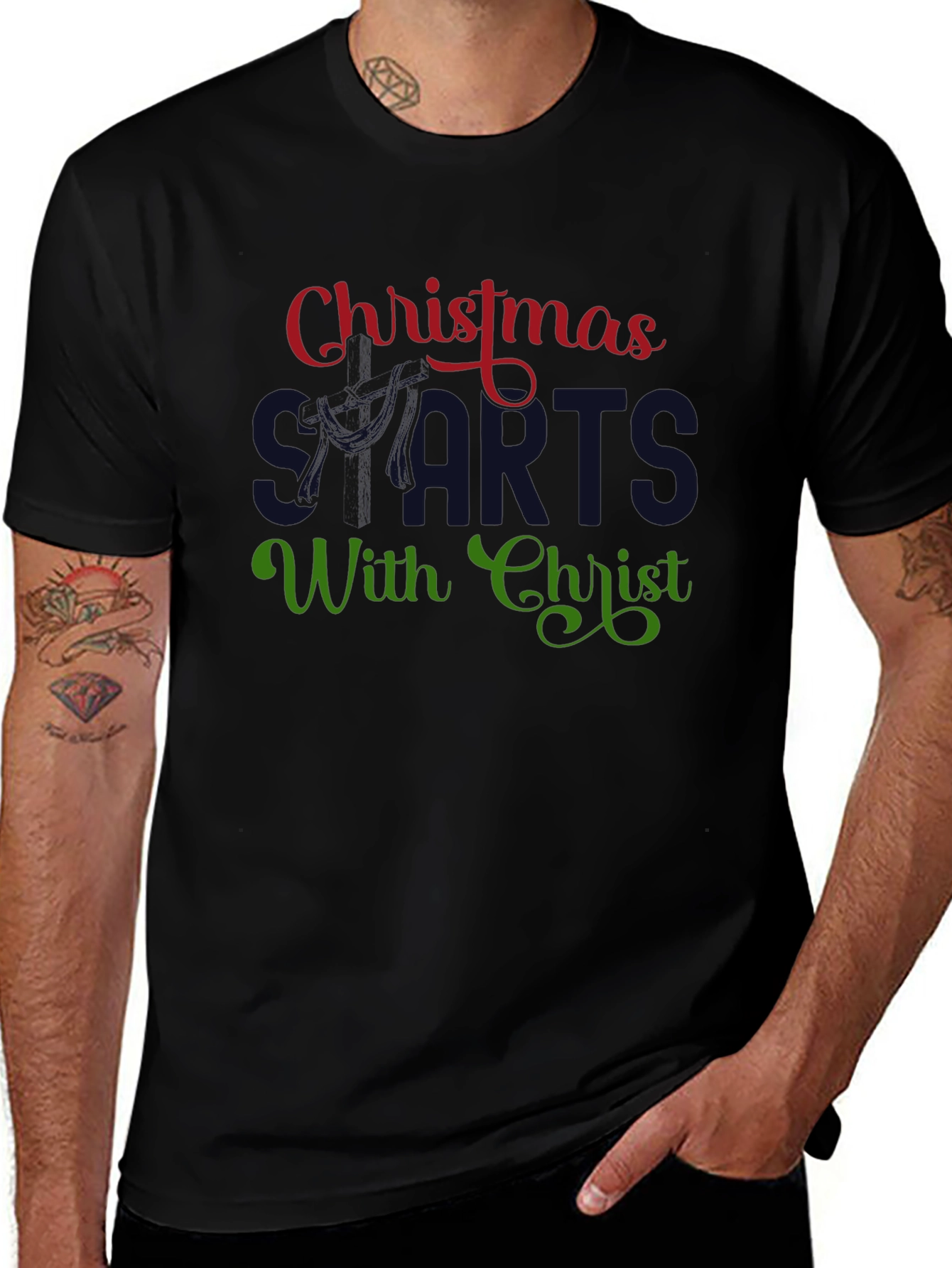 Christmas Starts With Christ Graphic T-Shirt