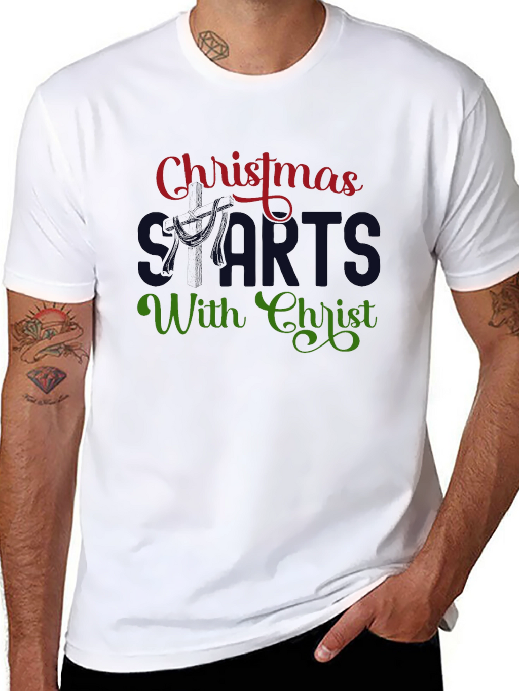 Christmas Starts With Christ Graphic T-Shirt