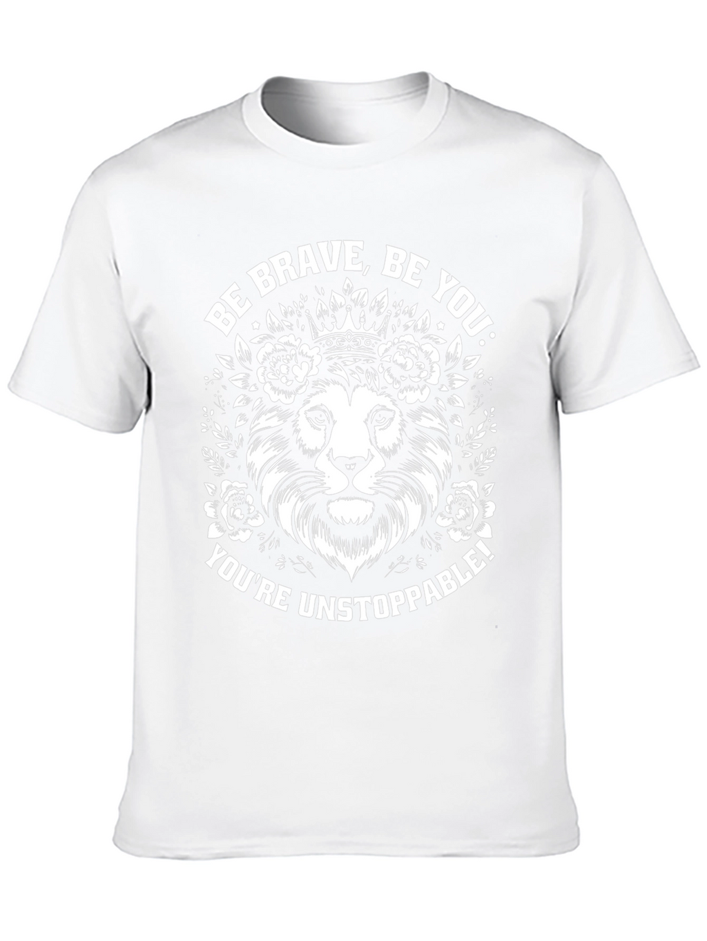 Be Brave Lion Graphic Tee - Black