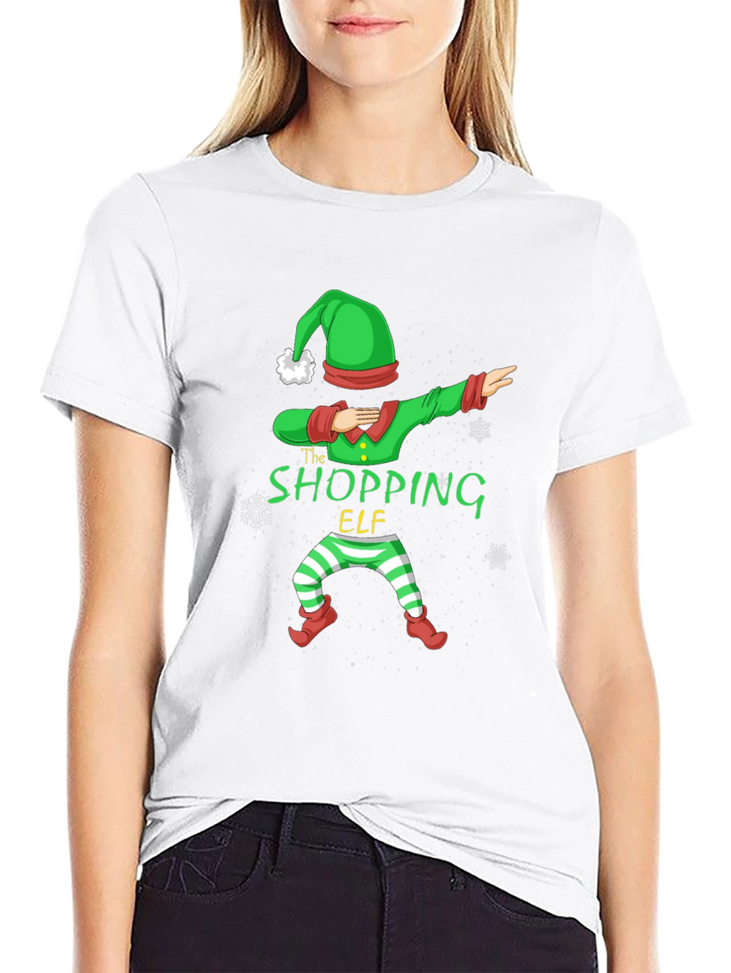 Shopping Elf Dabbing Christmas T-Shirt