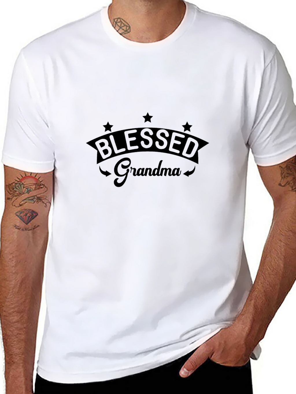 Blessed Grandma Black T-Shirt