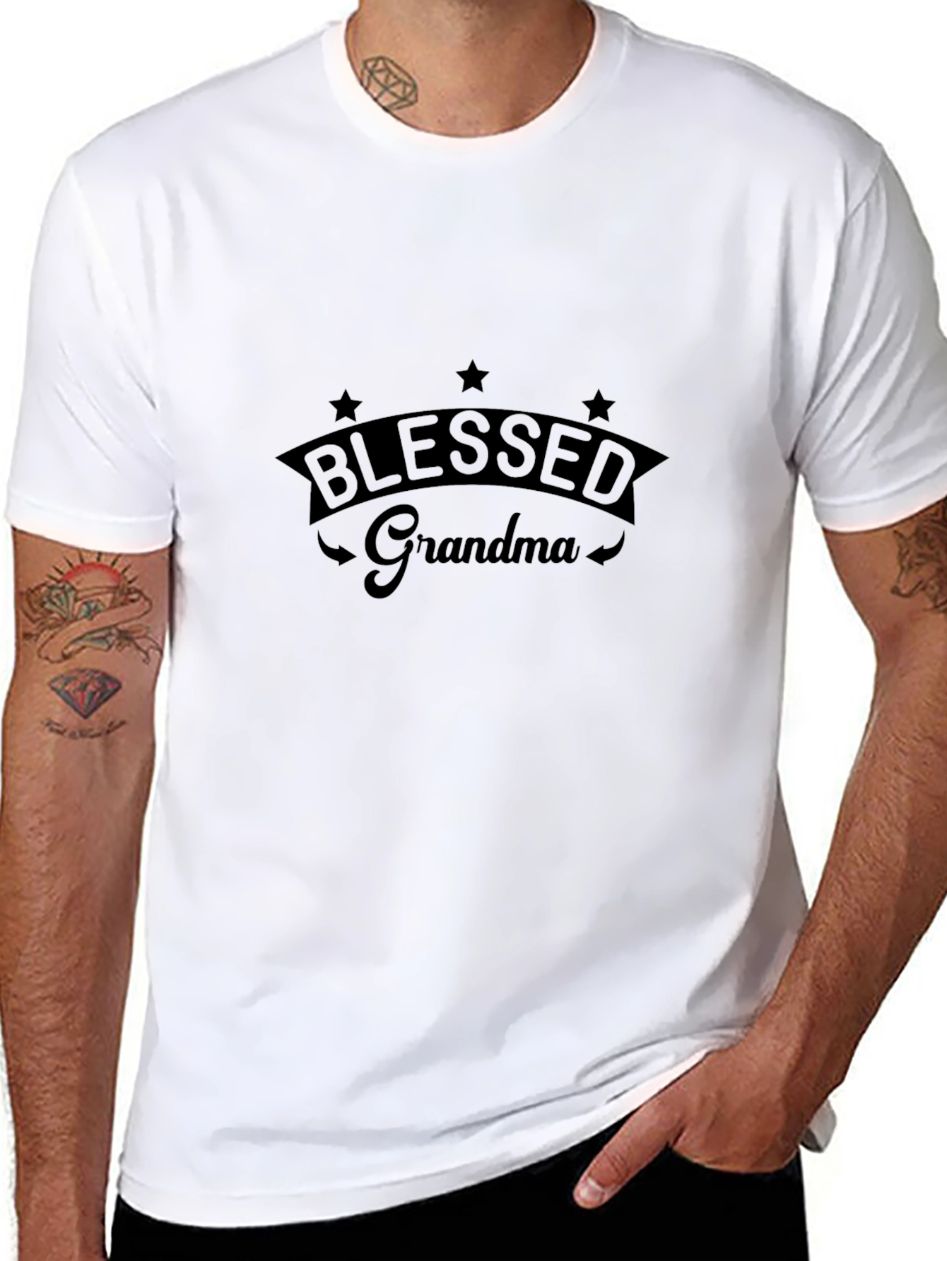 Blessed Grandma Black T-Shirt