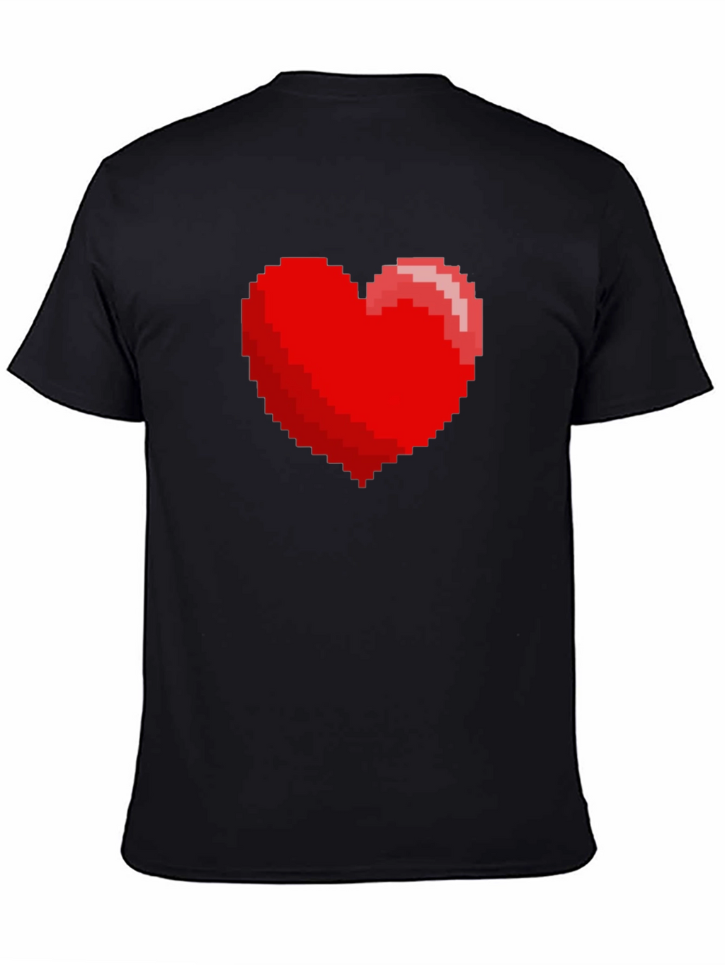 8-bit Heart Graphic Black T-Shirt - Gamer Tee