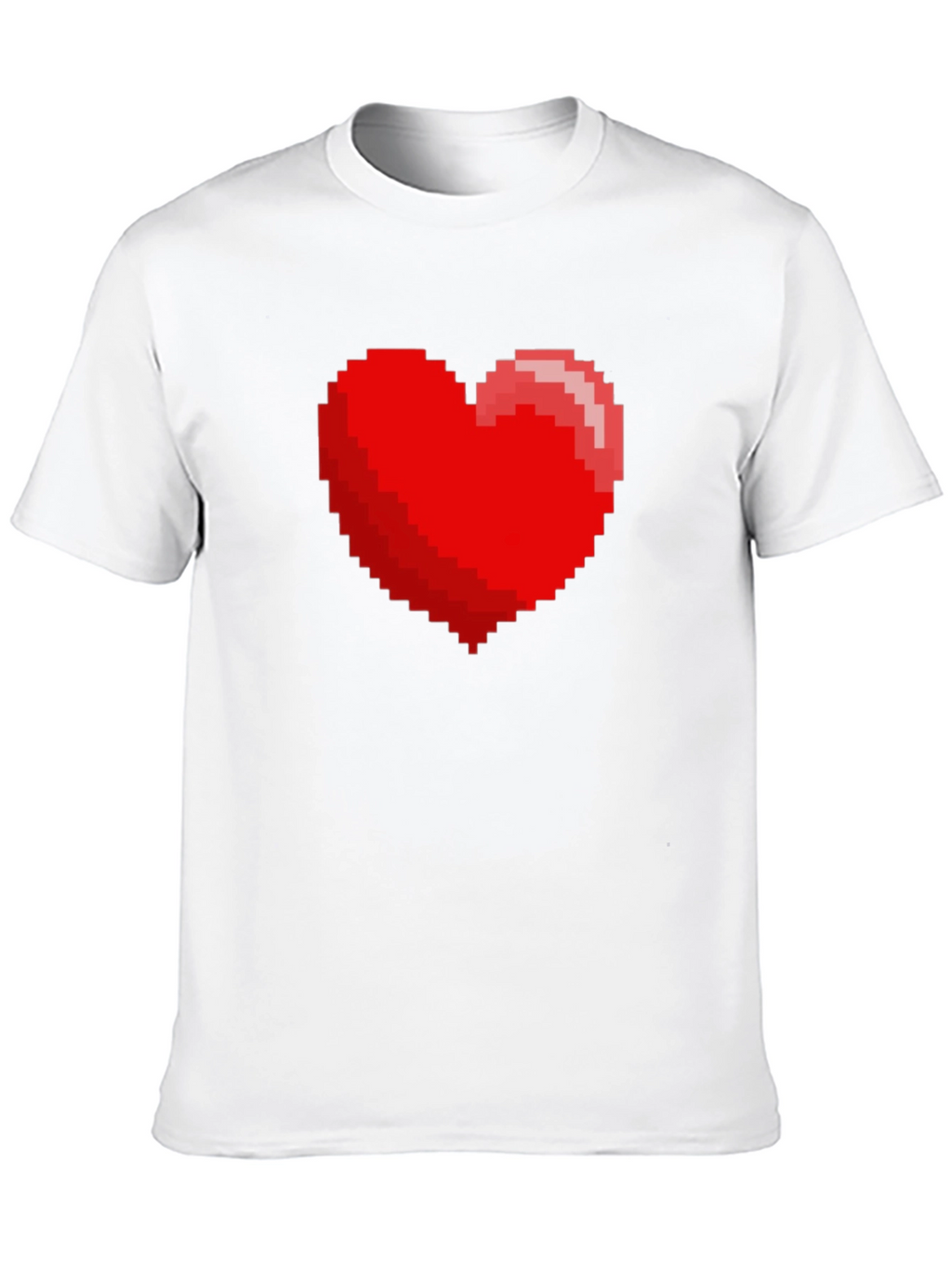 8-bit Heart Graphic Black T-Shirt - Gamer Tee