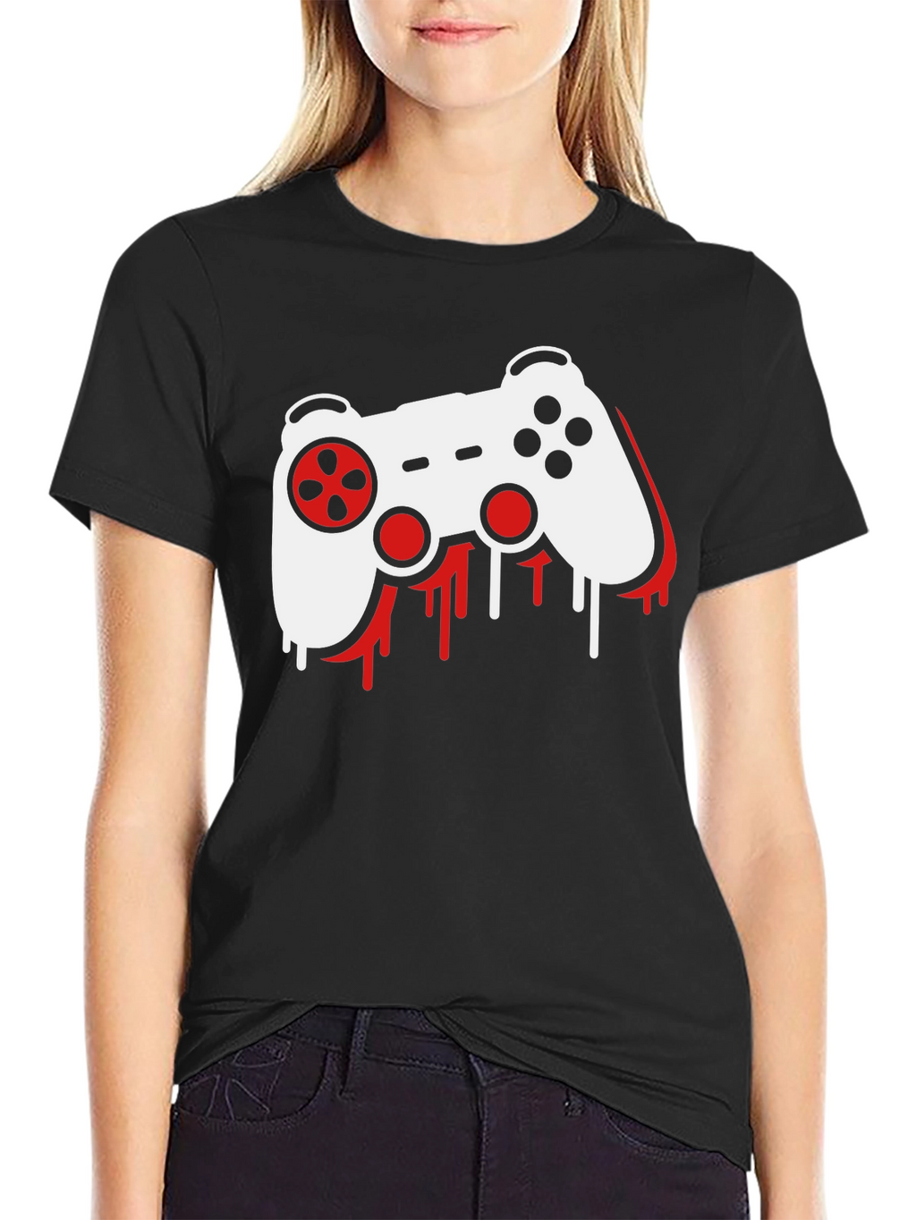 Gamer Controller Graphic T-Shirt - Black