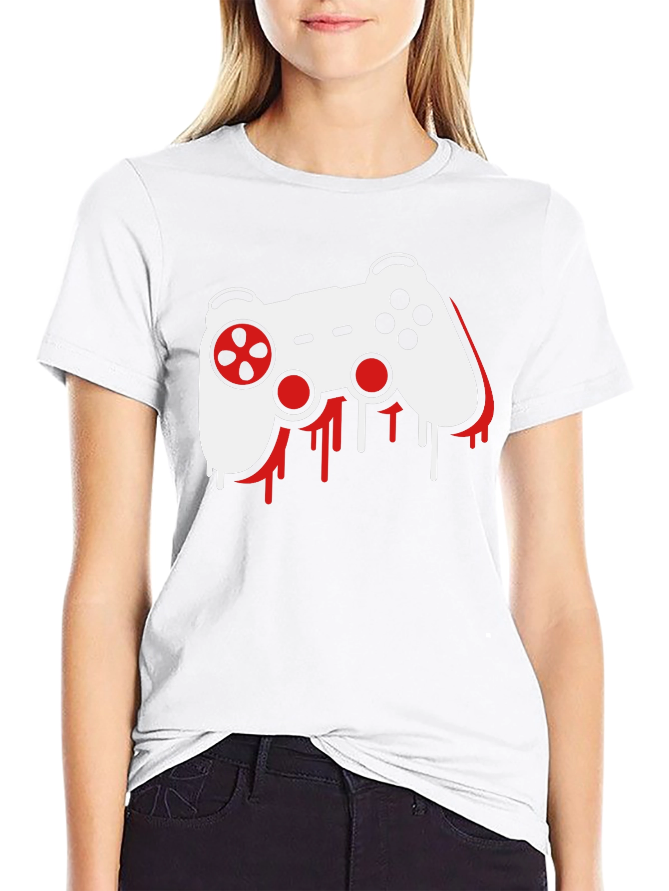 Gamer Controller Graphic T-Shirt - Black