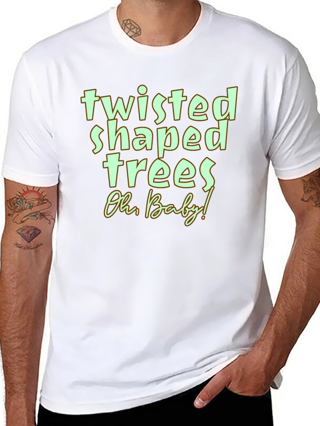 Twisted Shaped Trees Graphic Tee