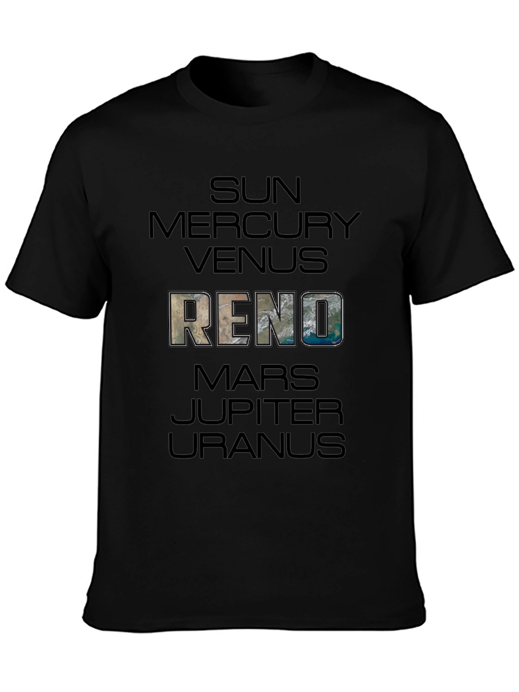 Solar System Planets T-Shirt - Sun Mercury Venus Reno