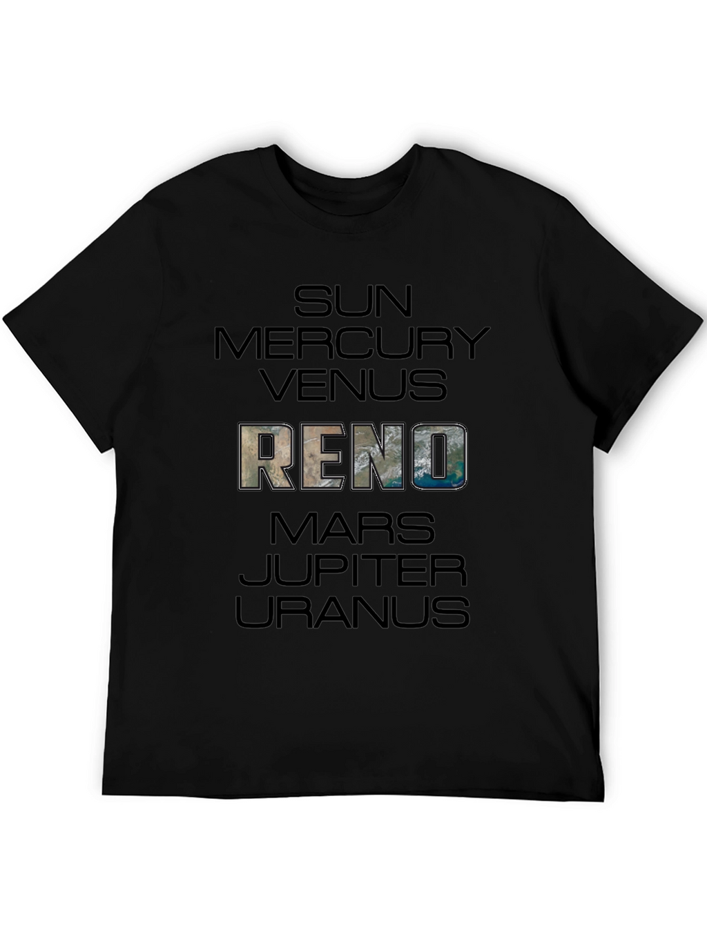 Solar System Planets T-Shirt - Sun Mercury Venus Reno
