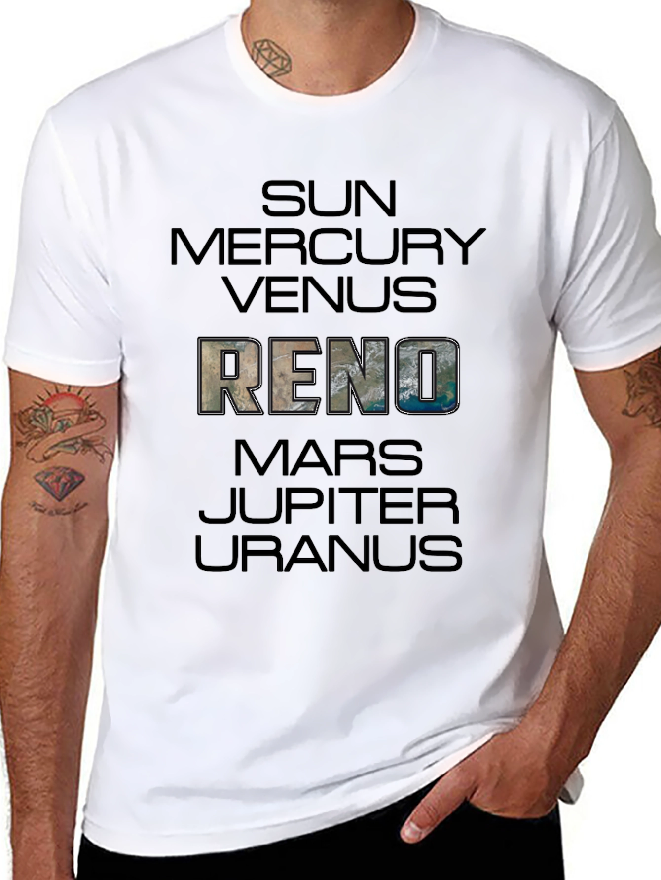 Solar System Planets T-Shirt - Sun Mercury Venus Reno