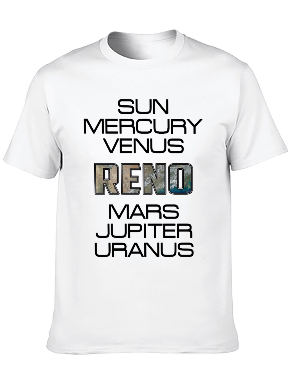 Solar System Planets T-Shirt - Sun Mercury Venus Reno