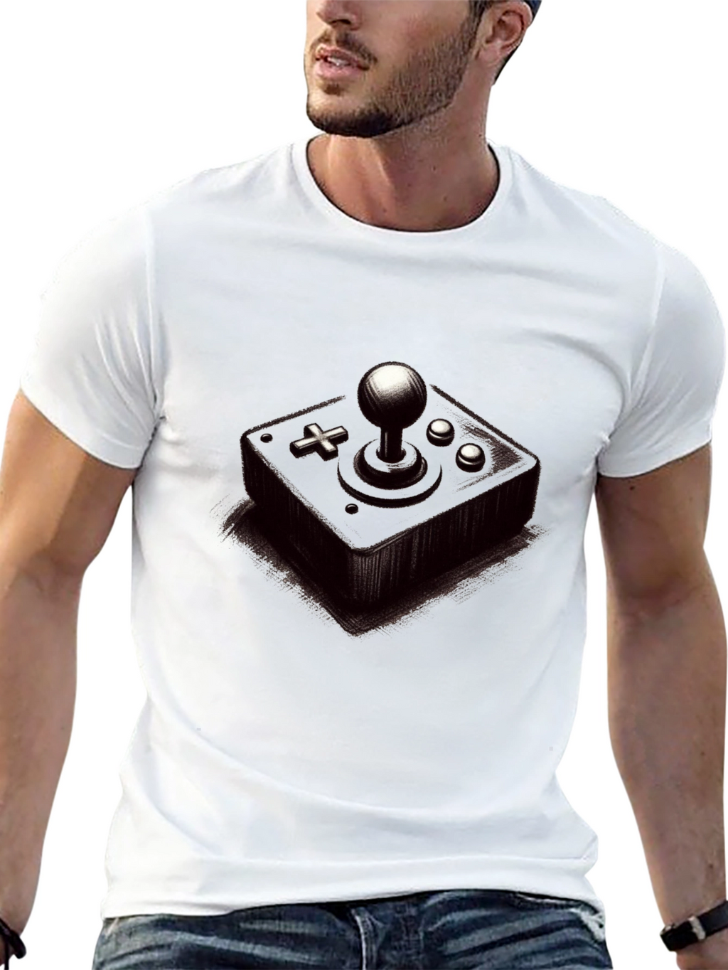 Retro Gamer T-Shirt - Classic Joystick Design