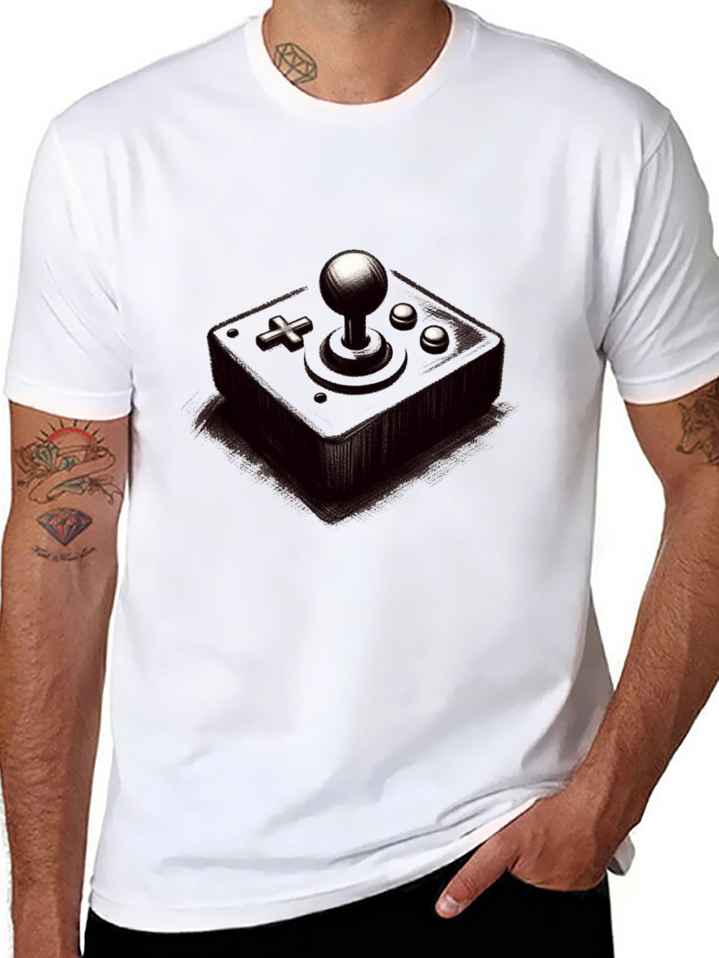 Retro Gamer T-Shirt - Classic Joystick Design