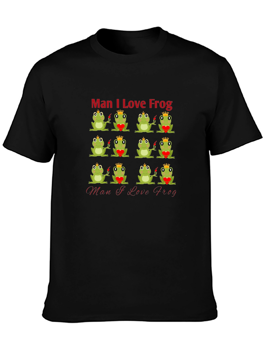Man I Love Frog Graphic T-Shirt - Unique Design