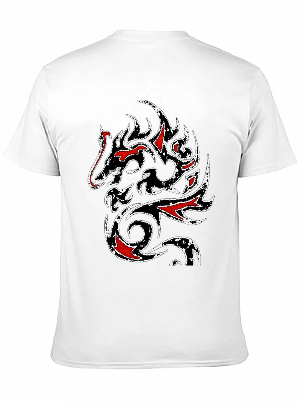 Tribal Dragon Graphic T-Shirt - Black