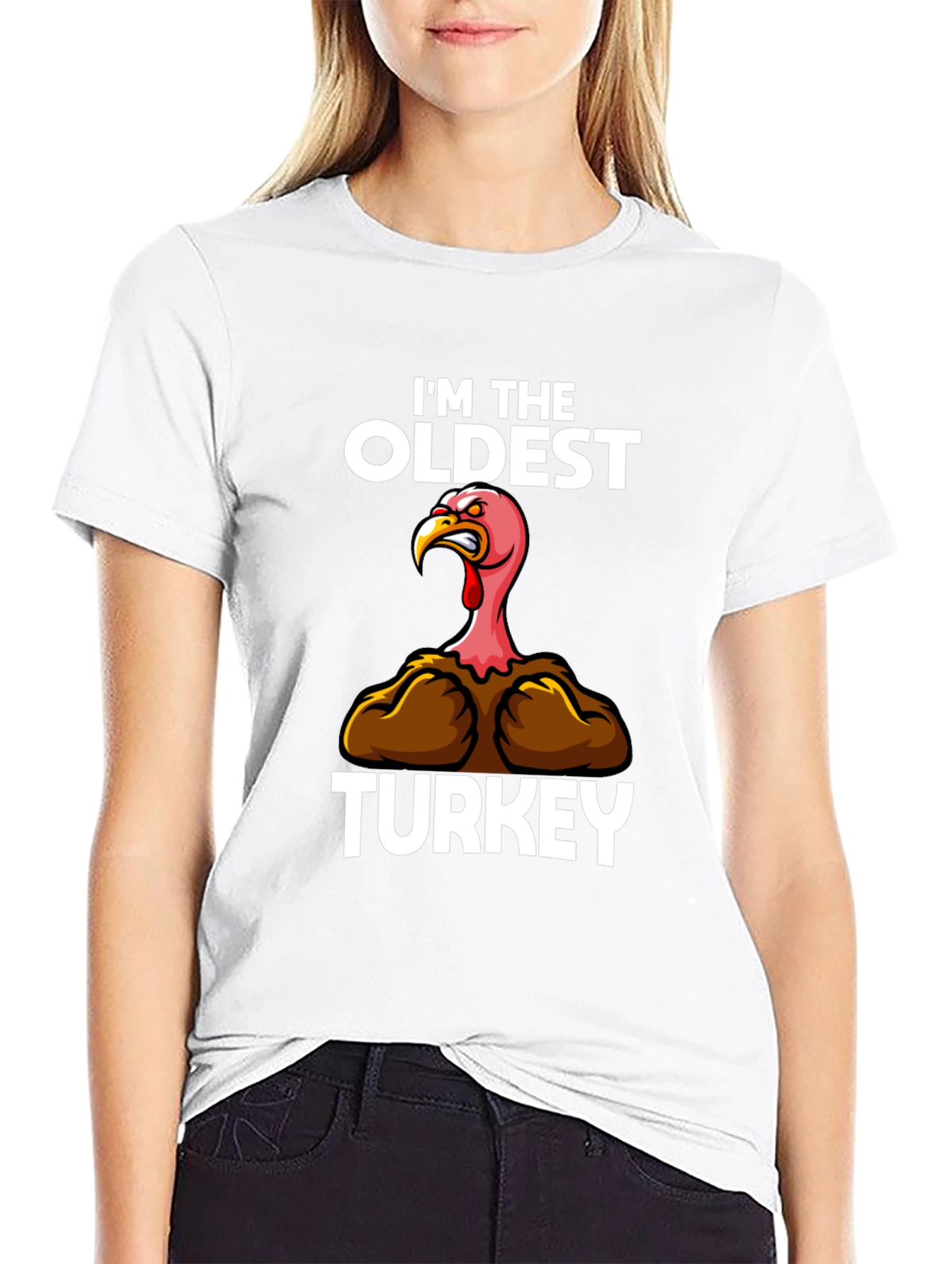 Funny Oldest Turkey T-Shirt Thanksgiving Apparel